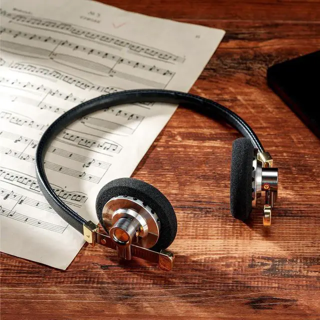 Alt view image 2 of 7 - HiFiGo ROSESELSA Distant Mountain 40mm Diaphragm Driver Headphone, Lightweight Retro Over-Ear Headphones with Sponge Earpads and MMCX Connectors (Black, with RZ220M)