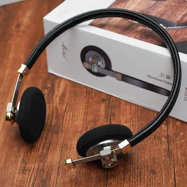 Alt view image 7 of 7 - HiFiGo ROSESELSA Distant Mountain 40mm Diaphragm Driver Headphone, Lightweight Retro Over-Ear Headphones with Sponge Earpads and MMCX Connectors (Black, with RZ220M)