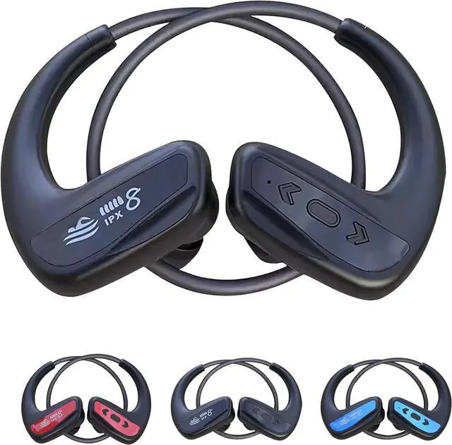 Main image of Swimming Headphone Underwater Waterproof Bluetooth ipx8 Black 32G MP3 Player,in Ear no Falling, for Running Diving Cycling Hiking Gym Spa Other Sports(Black)