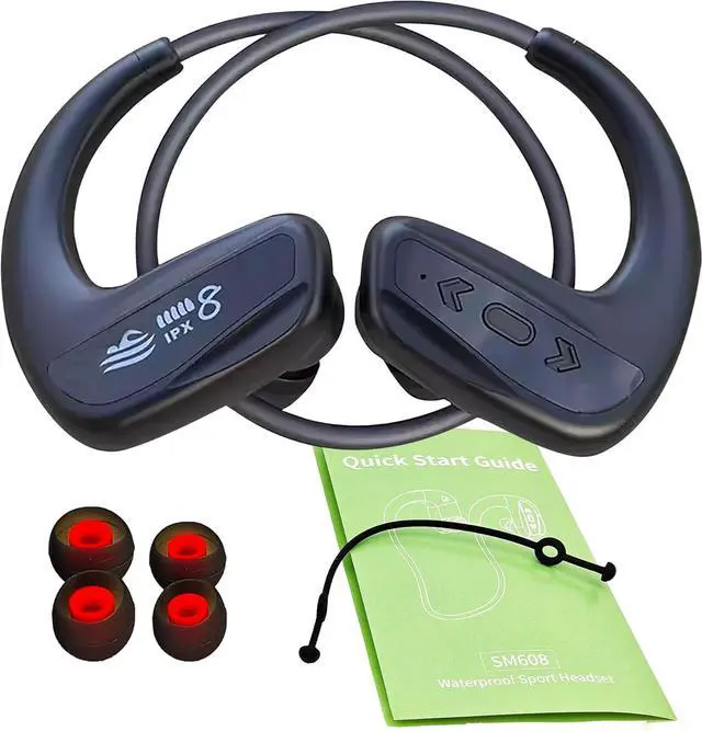 Alt view image 2 of 7 - Swimming Headphone Underwater Waterproof Bluetooth ipx8 Black 32G MP3 Player,in Ear no Falling, for Running Diving Cycling Hiking Gym Spa Other Sports(Black)