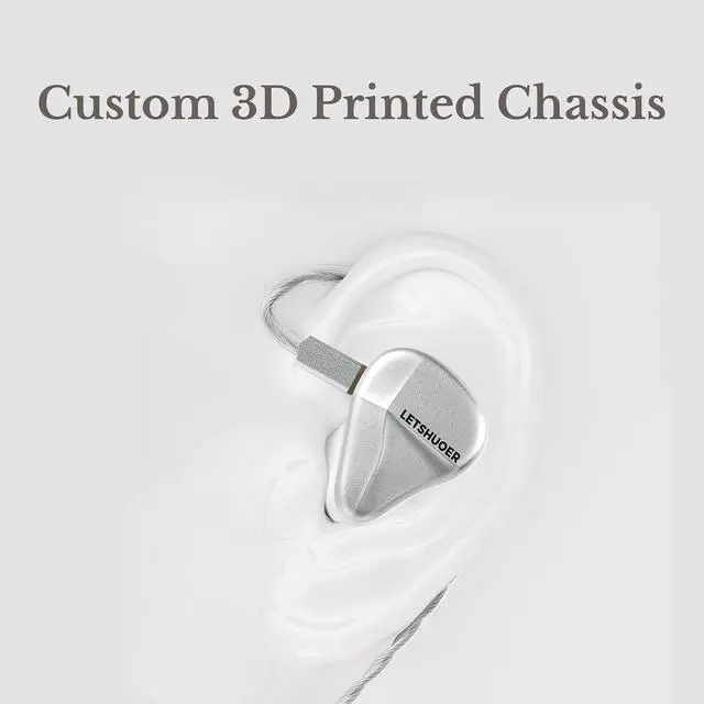 Alt view image 6 of 7 - Letshuoer Cadenza4 10mm Beryllium Coated1DD+3Knowles BA Hybrid 4 Drivers HiFi in-Ear Monitors Earphone, Wired Earbuds with Detachable 0.78mm 2Pin Copper Cable for Musician Audiophile Studio DJ Stage