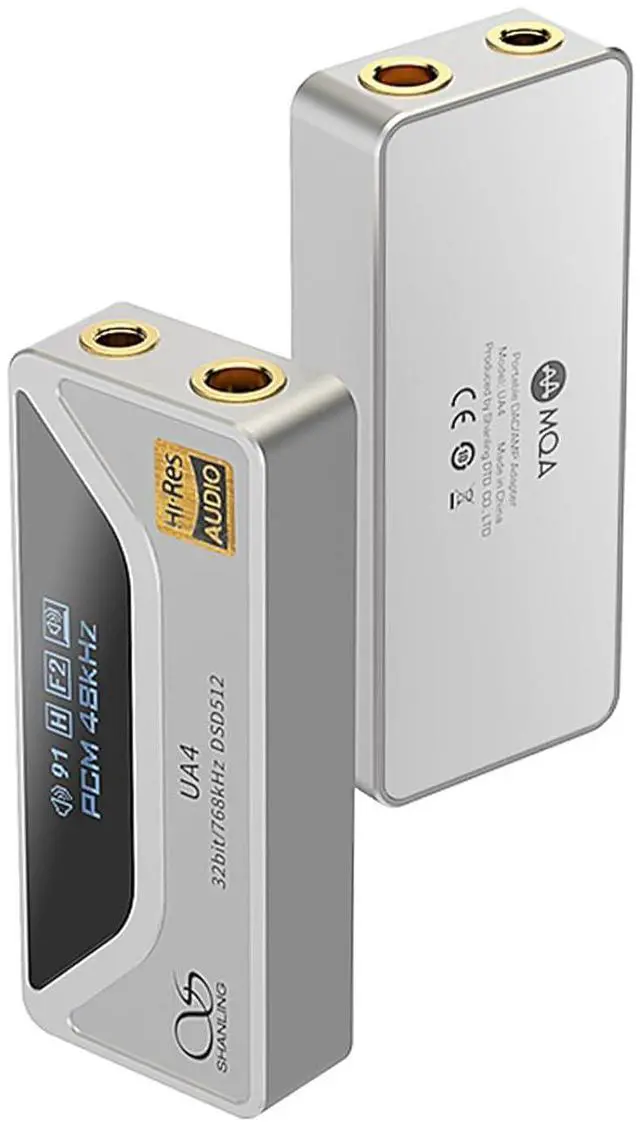 Alt view image 7 of 7 - UA4 Headphone Amplifier, Portable USB DAC AMP, Support MQA 16X, 768kHz DSD512, High Driving Power for Android/iOS/Mac/Windows, Dongle Volume Control, 3.5/4.4mm up to 237mW@32 Output (Silver)