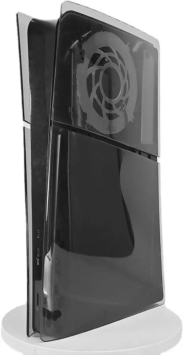 Main image of Transparent Cover Plates for PS5 Slim Console Disc Edition Faceplate Clear Replacement Shell (Transparency Black)