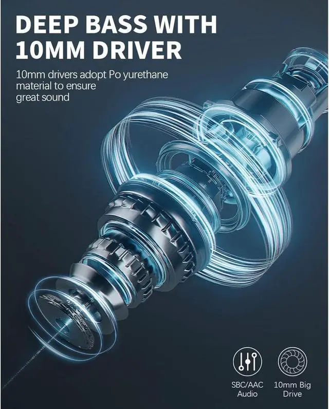 Alt view image 5 of 7 - TWS Headphones Wireless Earbuds Compatible with Samsung Galaxy S25/Plus/Ultra, Earphones Ear Hook True Stereo Headset Hands-Free Mic