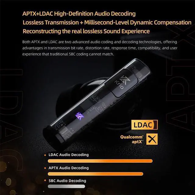 Alt view image 7 of 7 - KZ Krio True Wireless Bluetooth Earbuds  Dual Engine Professional Audio TWS in-Ears Earphone, LDAC Lossless Sound, 6 Mic ANC, 55ms Low Latency, 32H Playtime, Bluetooth 5.3 Headphone