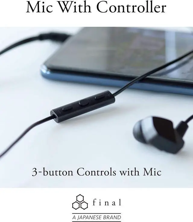 Alt view image 5 of 6 - Final VR3000 Gaming Earphones - Immersive Open World Adventure Gaming - In-Line Microphone & Controls - Black