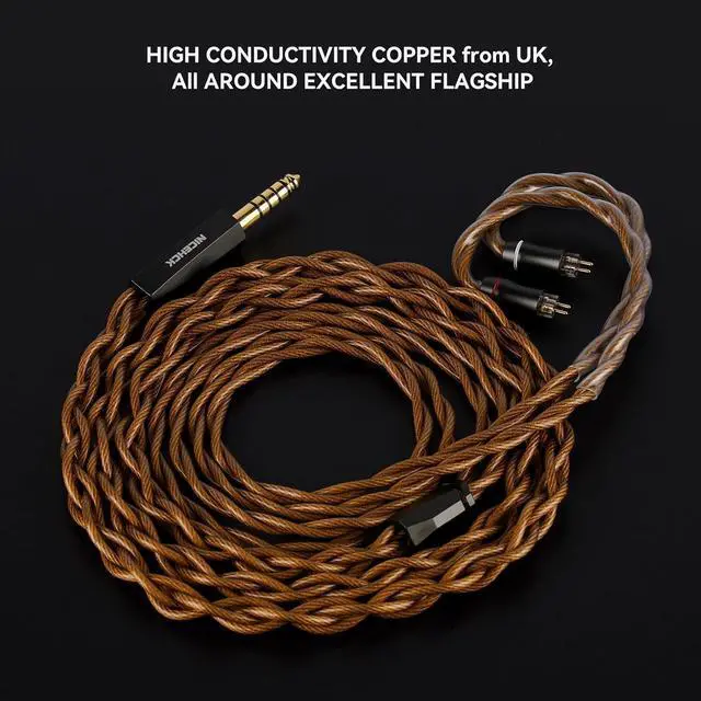 Alt view image 2 of 5 - OurLaura IEM Cable: 16.6AWG Triple Composite British High Conductivity Copper in Ear Monitor Wire, Earphone Upgrade Cables for Shure SE215/SE425/SE535/SE846 W60 IE300 IE40PRO IEMs (3.5mm MMCX)