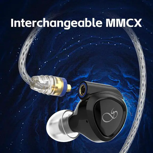 Alt view image 6 of 7 - SHANLING MG100 HiFi Headphones in-Ear, Hi-Res Dynamic Driver iems,Wired Audiophile Earphones,Detachable MMCX Cable,3.5/4.4mm Plug,Sound Tunning Nozzles