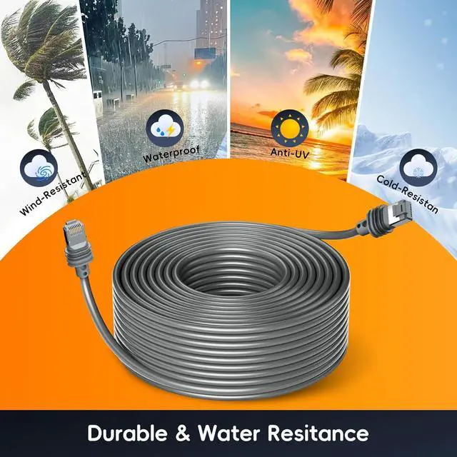 Alt view image 7 of 7 - Starlink Gen 3 Cable, 75FT/23M Satellite Replacement Standard V3 Cable for Starlink Rectangular Satellite Gen 3 Standard Starlink Cable Extension Starlink Accessories Waterproof - Gray