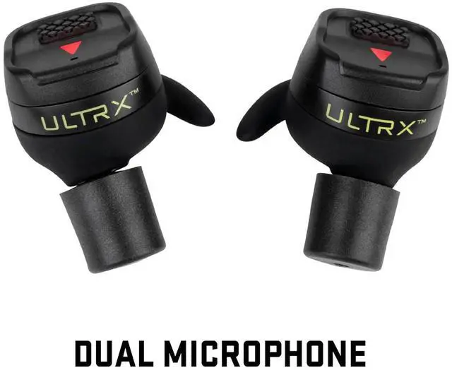 Alt view image 3 of 5 - ULTRX Bionic Fuse Bluetooth Earbuds w/Charging Case - in-Ear True Wireless Sport Buds with Ear Hooks - Fast Charging - Dark Gray
