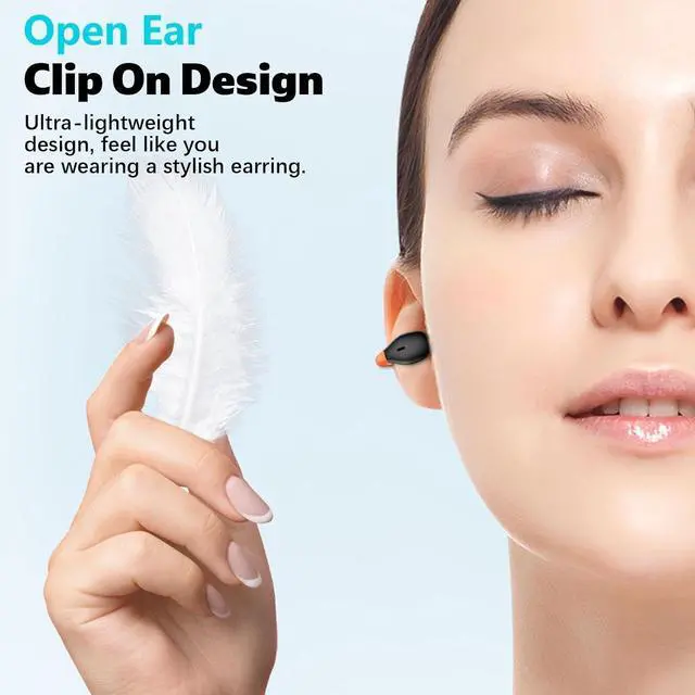 Alt view image 7 of 7 - 3.5mm Wired Earphone 5.9FT Jack Open Ear Wireless Earbuds Clip On Sports Headset Night Running Gaming Light Bone Conduction Bluetooth Headphone in Ear Earphone for iPhone 16e 16 Pro 15 Samsung Z Flip