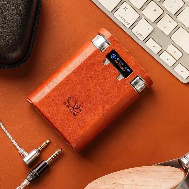 Alt view image 2 of 6 - Shanling H2 2in1 Audio Player/Portable DAC, Desktop Headphone Amp,Bluetooth 5.0/LDAC,10.5Hours+ for Music Time,HiFi Res Certificated,Anodized Aluminum with LED Lights,Up to 2TB Capacity