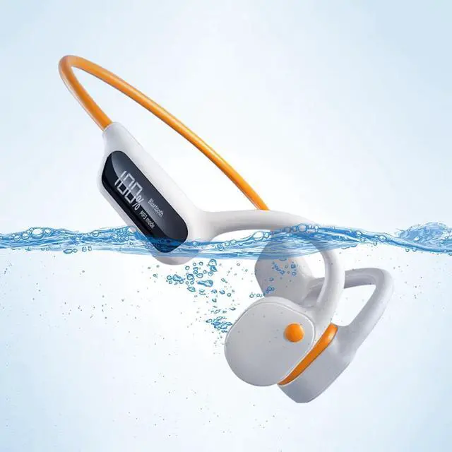 Main image of Open Ear Bone Conduction Headphones Bone Conduction Earbuds Underwater Headphones For Swimming Bluetooth 5.3 Open Ear Headphones Sports Earphones With Mic Ipx8 Waterproof Swimming Headphones Wait