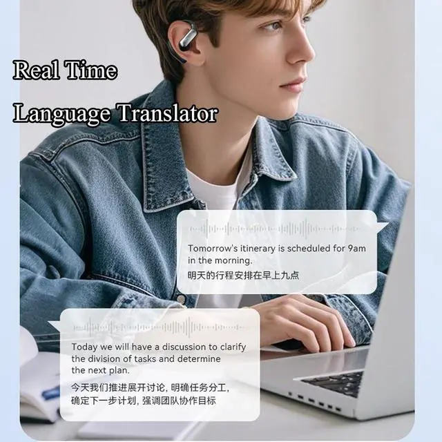 Alt view image 3 of 7 - Wireless Earphone M62 V5.46 Translators That Translate Any Languages, 2025 AI Translation Earbuds Real Time, Auriculares Traductores De Idiomas, Audifonos Traductores Inglés Español for iPhone