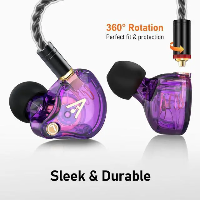 Alt view image 5 of 7 - Vibes 202MC USB-C Wired Earbuds - HiFi in Ear Monitor Headphones - Noise Isolating Ear Buds w/ Mic - Clear Sound, Deep Bass & Comfort-Fit Earphones - MMCX to USBC, Silver Plated Cord, Carrying Case