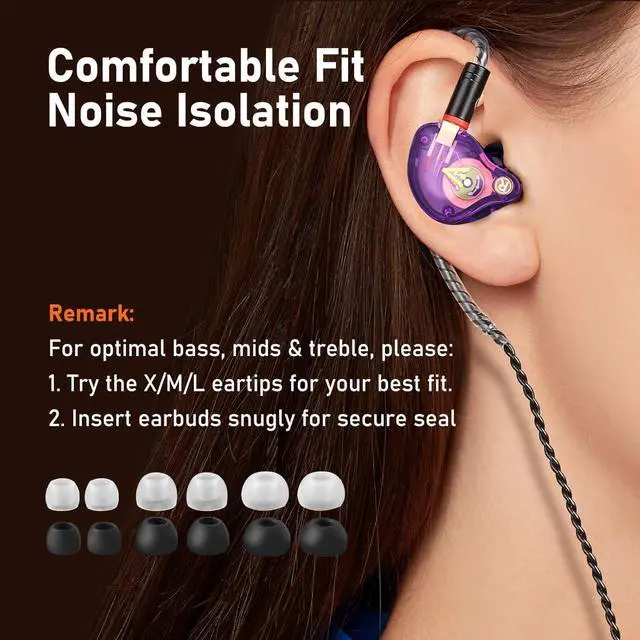 Alt view image 7 of 7 - Vibes 202MC USB-C Wired Earbuds - HiFi in Ear Monitor Headphones - Noise Isolating Ear Buds w/ Mic - Clear Sound, Deep Bass & Comfort-Fit Earphones - MMCX to USBC, Silver Plated Cord, Carrying Case