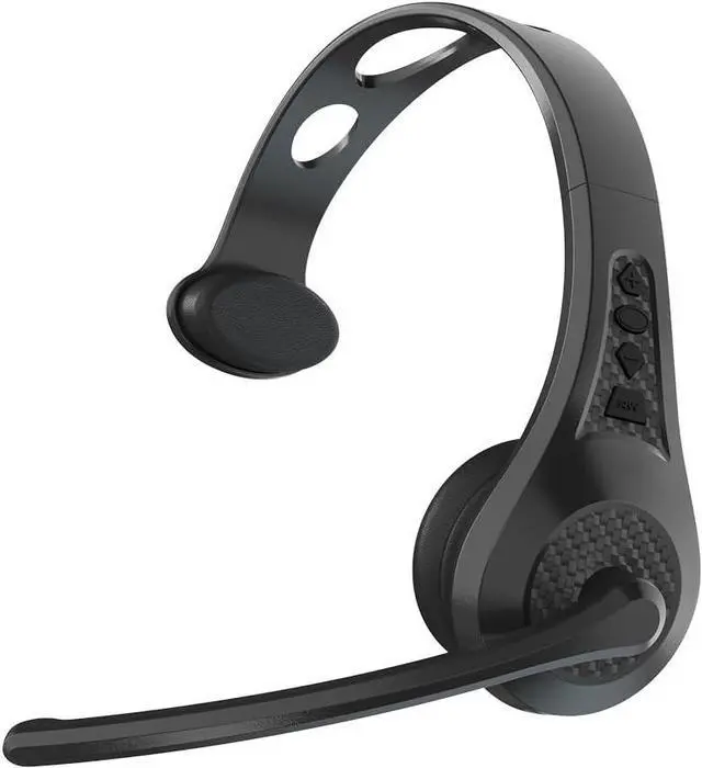 Main image of RoadWarrior RW1 Trucker Bluetooth Headset  ENC Mic, 100ft Wireless Range, IP54 Water Resistant, Road Ready Comfort, Right/Left Wear, Volume Controls, On-Ear Fit, Black Wireless Headset for Truckers