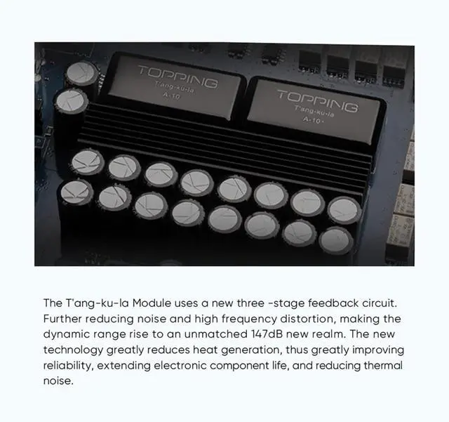 Alt view image 3 of 7 - Topping A70Pro Fully Balanced Headphone Amplifier 17000mWx17000mW HPA, RCA/XLR/TRS/EXT to 4.4mm/6.35mm/4-Pin XLR Headphone Amp RCA XLR Output Preamp with 12 Trigger for Earphone//IEMs (Black)