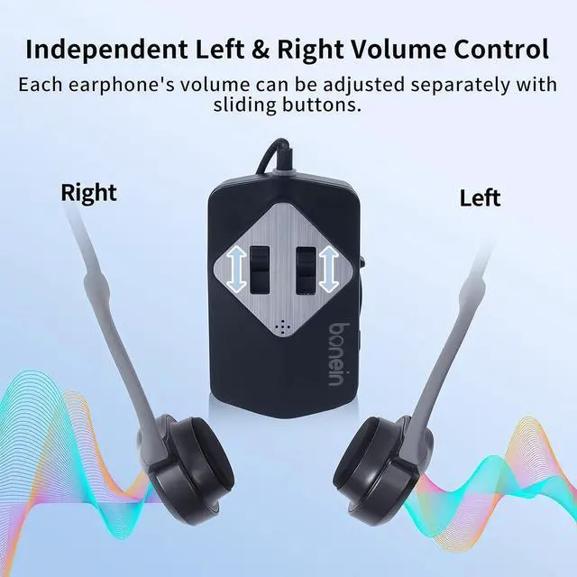 Alt view image 4 of 6 - Bone Conduction Hearing Headphones, 7 Audio Modes, Non-Intrusive Design, Ideal for All-Day Comfort and Everyday Use
