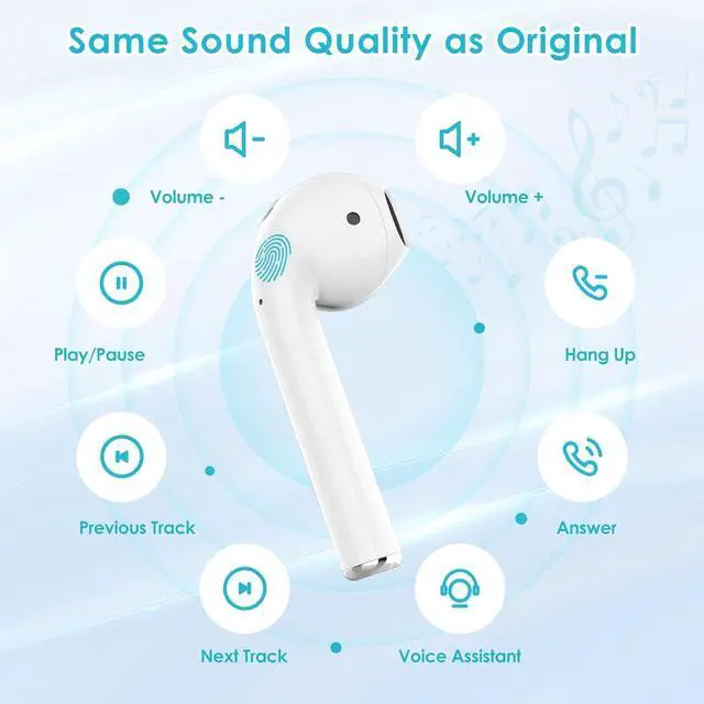 Alt view image 2 of 7 - Replacement Earbud for Airpod 1st Right (A1523) with Headphone Lanyard