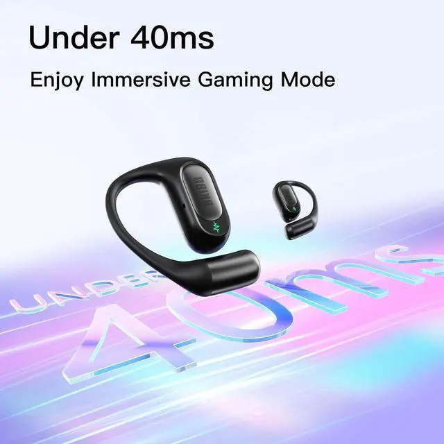 Alt view image 5 of 7 - Open Ear Headphones Wireless Earbuds Bluetooth 5.4 Noise Cancelling Headphones Touch Control Air Conduction Sport Headsets IPX6 Waterproof Earphones Over Ear Headphones Running Workout (Black)