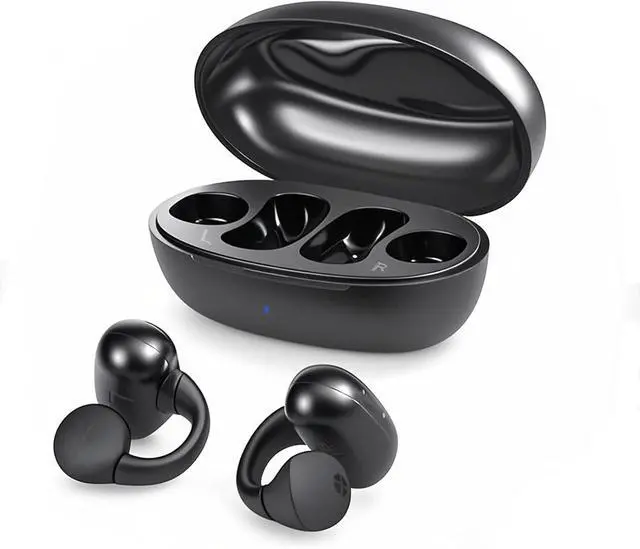 Main image of Open Ear Earbuds - Wireless Earbuds Bluetooth 5.3 Clip-on Headphones Sports Earphones, 40H Playtime Touch Control Air Conduction Earphones Waterproof Headsets for Workouts Running