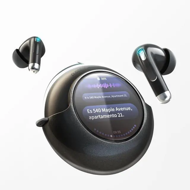 Main image of 2025 Al Translation Earbuds with Smart LED Touchscreen: Real-Time 2-Way Voice Translator for 150+ Languages & Accents, Support Phone Call, Video Call, Face to Face Conversations