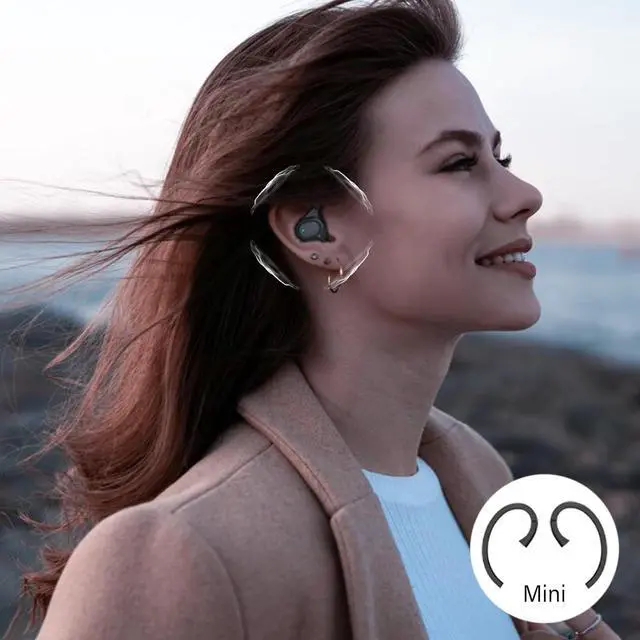 Alt view image 5 of 7 - workout earbuds over ear headphones wireless bluetooth running headphones IPX5 waterproof gym headphones for iPhone wireless earbuds running 50H playtime with wireless charging case (Black) (Sports)