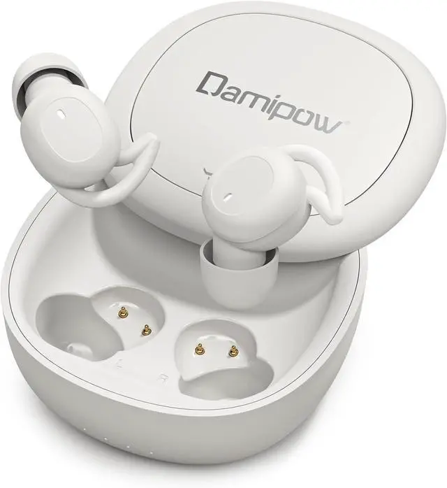 Main image of Damipow Wireless Sleep earbuds, Invisible Bluetooth 5.3 in Ear Sleep Earphones, Noise Blocking Sleeping Headphones for Side Sleepers, Micro Sleepbuds Built-in Mic for Music, Working, Hiking(off-White)