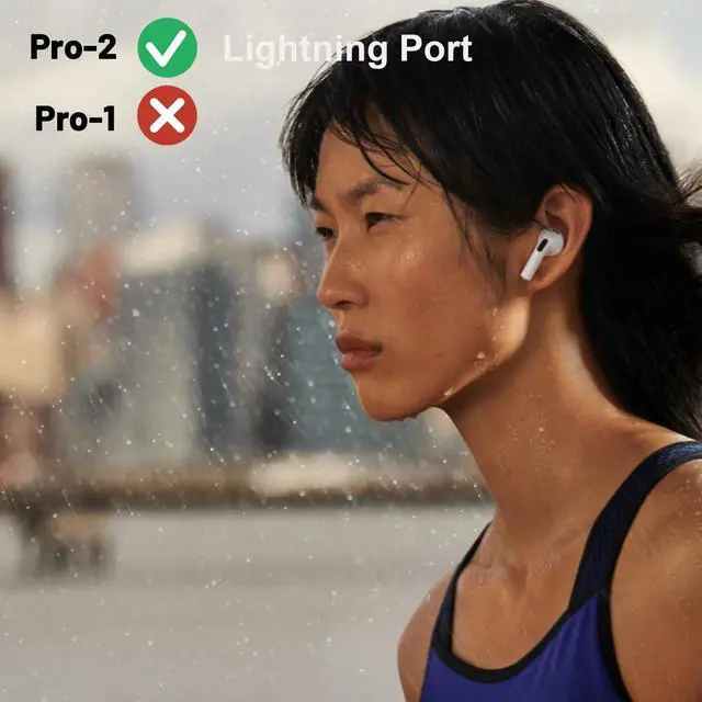 Alt view image 5 of 7 - Left Earbud Replacement for Air Pro (2nd Generation), A2931, A2698, A2699 Single Left Ear Side Only, Compatible with Original Pro 2 A2700 Charging Case with Lightning Port, Ear Cushion