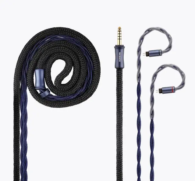 Main image of DragonScale Pro IEM Cable, 8N OCC Foil Earphone Replacement Cables, Headphone Balanced, in Ear Monitor Cords for 7hz Zero:2 Orchestra Lite Cadenza Hype4 Supermix4 (OFC 4.4mm with 2Pin)