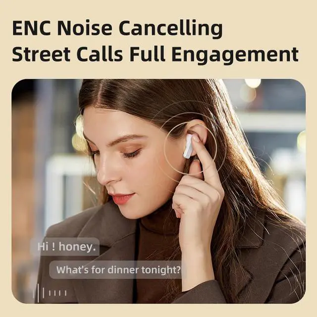Alt view image 2 of 7 - Touch Screen Earbuds Noise Cancelling Bluetooth Wireless Headphones with Smart Touch Screen Case, Make/Answer Calls, Remote Control for TikTok, MP3 Store/Play Music, Message Notification, DIY Screen