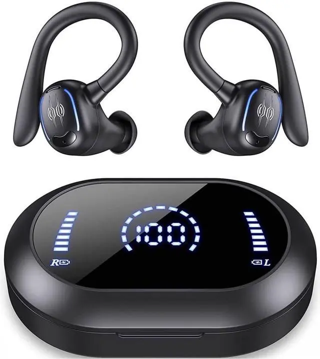 Alt view image 2 of 7 - Wireless Ear-Hook TWS Earphones Bluetooth Earbuds Over The Ear Headphones Compatible with Samsung Galaxy Tab Active5 Pro/XCover7 Pro, True Stereo Charging Case Hands-Free Mic Headset