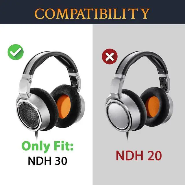 Alt view image 2 of 4 - SOULWIT Professional Velour Replacement Earpads for Neumann NDH 30 (NDH30) Studio Headphones, Ear Pads Cushions with High-Density Foam - NDH 30 Velour Black