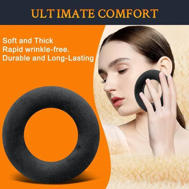 Alt view image 4 of 4 - SOULWIT Professional Velour Replacement Earpads for Neumann NDH 30 (NDH30) Studio Headphones, Ear Pads Cushions with High-Density Foam - NDH 30 Velour Black