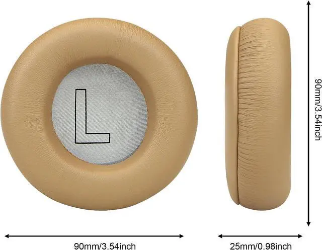 Alt view image 5 of 6 - Replacement Lambskin Earpads for Bang & Olufsen Beoplay H9 3rd Gen Headphones(Not Fit H9 and H9i),Sheepskin Ear Pads Cushions with Noise Isolation Memory Foam(Natural)