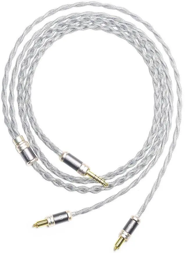 Main image of 6N Single Crystal Silver Headphone Cable for SHURE SRH1540 SRH1840 SRH1440 MMCX Plug 4.4mm Balanced Hi-Fi Headphone Audio Upgrade Cable (4.4mm Plug)