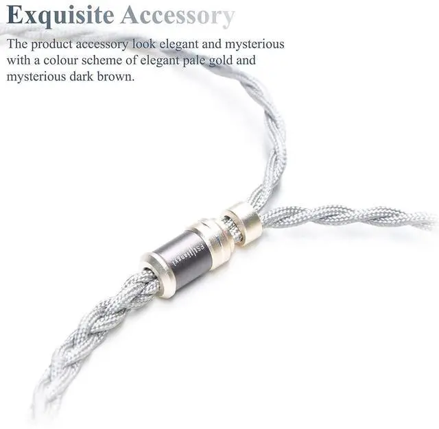 Alt view image 3 of 7 - 6N Single Crystal Silver Headphone Cable for SENNHEISER HD 660S2 HD 650 HD 660 S HD 600 4.4mm Balanced Hi-Fi Headphone Audio Upgrade Cable (6.35mm Plug)