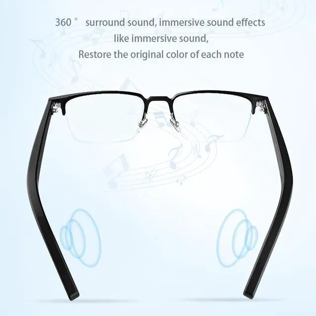 Alt view image 5 of 6 - Audio Smart Bluetooth Glasses for Men Women with Speakers Wireless Blue Tooth Control Speaker Glasses with Speakers for Men Women Bluetooth Eyeglasses Smart Glass Gafas Inteligentes para Hombre