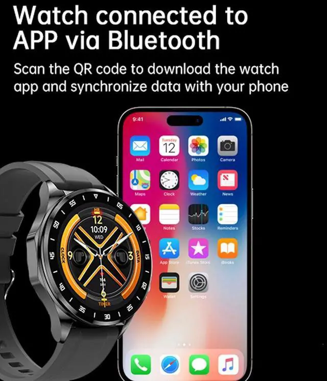 Alt view image 4 of 6 - Smart Watch with Earbuds,2 in 1 Build-in TWS Wireless BT5.0 Earphone Fitness Sports Health Monitor Black X20
