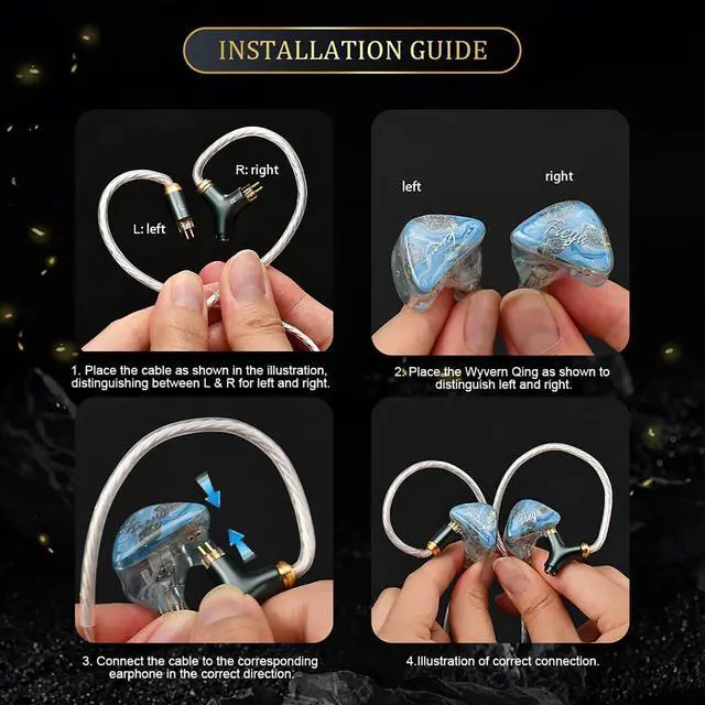 Alt view image 7 of 7 - QOA Kinera Celest IEM Cable with Mic,with Detachable 3.5mm/4.4mm Plug,Earphone Upgrade Cables,HiFi in Ear Earphone Cable, for Audiophile Musician (mmcx)