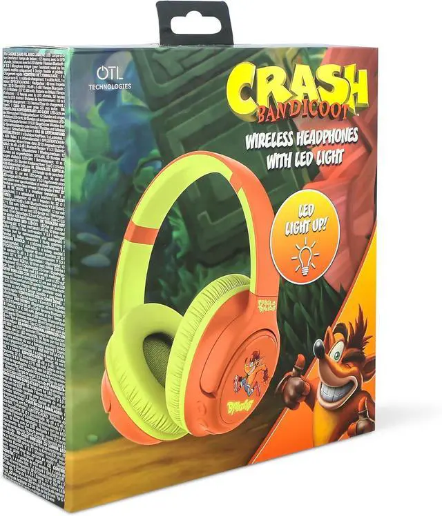 Alt view image 5 of 5 - Wireless Headphones Crash Bandicoot with LED Light