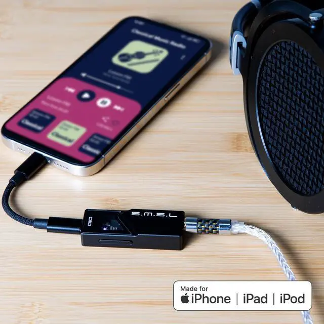 Alt view image 5 of 7 - S.M.S.L D10 Headphone Amplifier USB Potrable Dac with 3.5mm & 4.4mm Balacnced Dual Mini Audio Amp Outputs Support 500mw 16DSD256 PCM 32bit/384khz Hi-Res Earphone Amp for Smartphones/PC/Laptops (Grey)