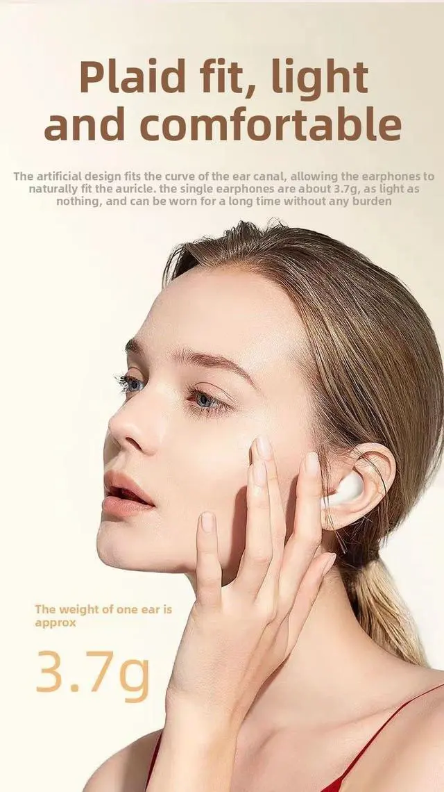 Alt view image 5 of 6 - Wireless Earbuds Bluetooth 5.4 Headset Four Wheat ENC Noise-Cancelling earplugs Sports Earbuds Built-in Microphone LED Battery Display for Business and Study (fig. Reactionary)