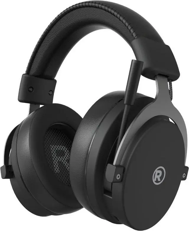 Main image of RadioShack Gaming Wireless Headphones  50mm Drivers, Dual Mode Bluetooth 5.3 + 2.4GHz, 500mAh Battery, 20Hz20kHz Frequency, Sleek Black Design