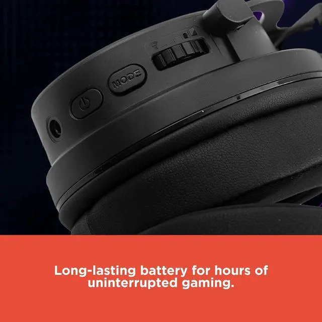 Alt view image 3 of 5 - RadioShack Gaming Wireless Headphones  50mm Drivers, Dual Mode Bluetooth 5.3 + 2.4GHz, 500mAh Battery, 20Hz20kHz Frequency, Sleek Black Design