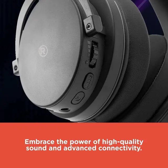 Alt view image 4 of 5 - RadioShack Gaming Wireless Headphones  50mm Drivers, Dual Mode Bluetooth 5.3 + 2.4GHz, 500mAh Battery, 20Hz20kHz Frequency, Sleek Black Design