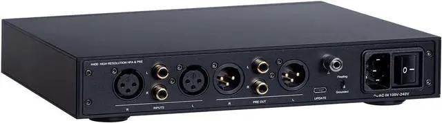 Alt view image 5 of 5 - SMSL H400 Headphone Amplifier,4.4mm Balanced,XLR Balanced,6.35mm Single-Ended,16-600 High Output Power,Preamp Output,Fully Balanced Design,High,Medium and Low Gain,with Remote Control (Black)