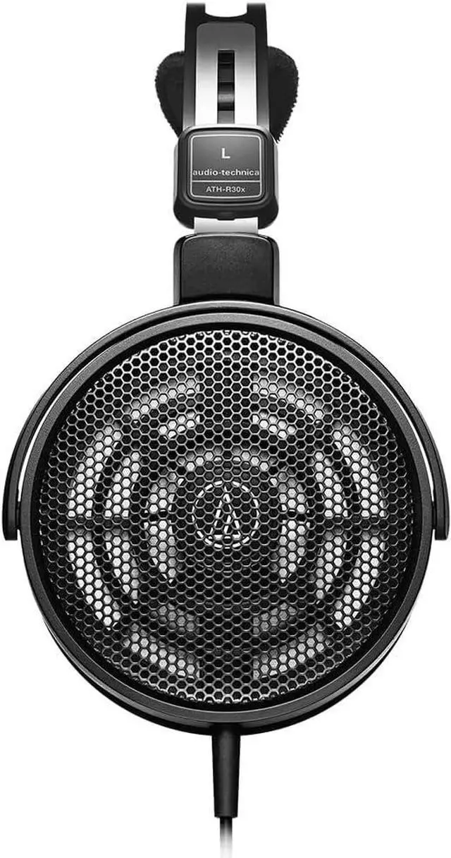 Alt view image 3 of 6 - Audio Technica ATH-R30x Over-Ear Open-Back Reference Headphones Bundle with 25ft Pig Hog Headphone Extension Cable (1/4") & Polishing Cloth  Studio Monitoring, Mixing & Critical Listening