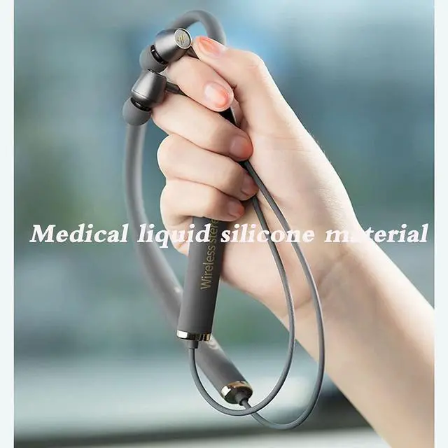 Alt view image 4 of 7 - Neckband Bluetooth Headphones Wireless Earbuds Sports Earphones HiFi Stereo Magnetic Headsets with Soft Silicone Coating & Built-in Mic, 36 Hours Playtime Lightweight Sweatproof for Workout Gym Blue